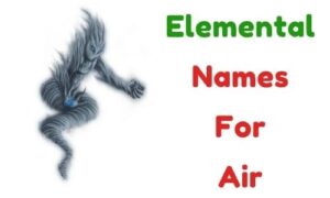 Elemental Names Fire Air Earth Water Ice