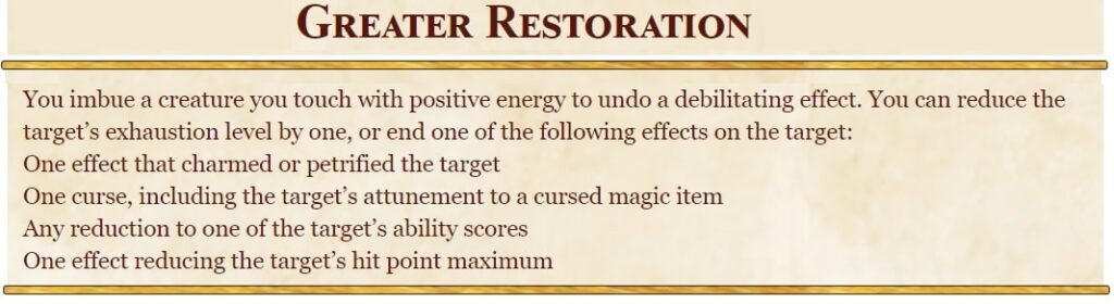 Greater Restoration Tips