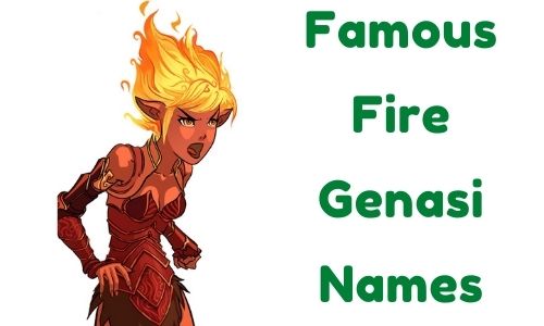 Famous Fire Genasi names