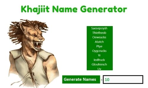 Khajiit Name Generator