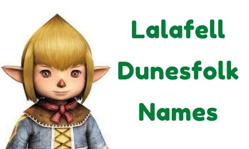 Lalafell Dunesfolk Names