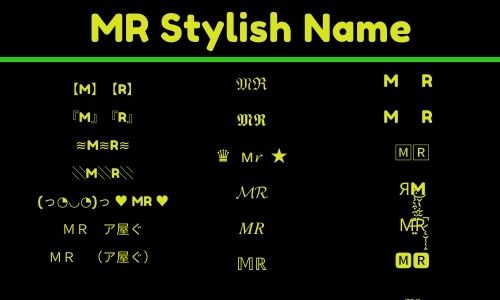  1000 MR Stylish Name Funny Unique Famous Badass 